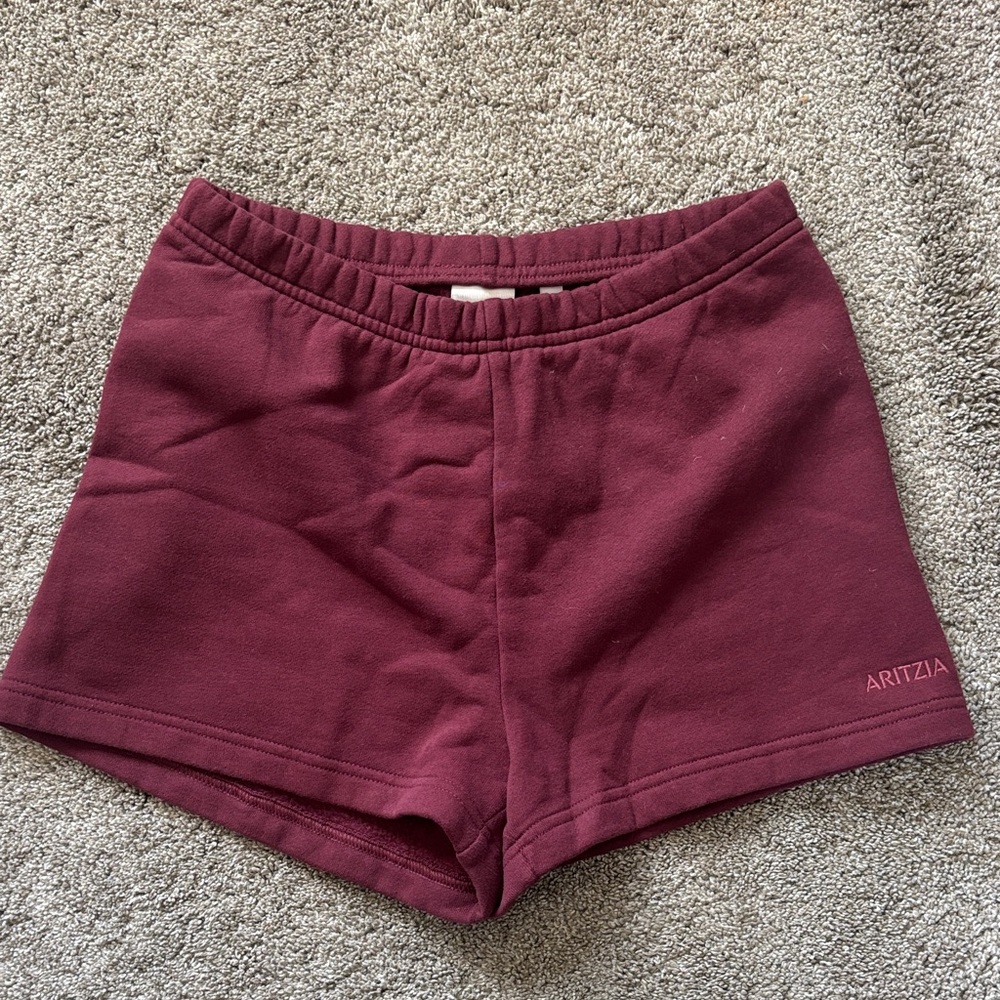 Aritzia Women's Deep Red Sweat Shorts